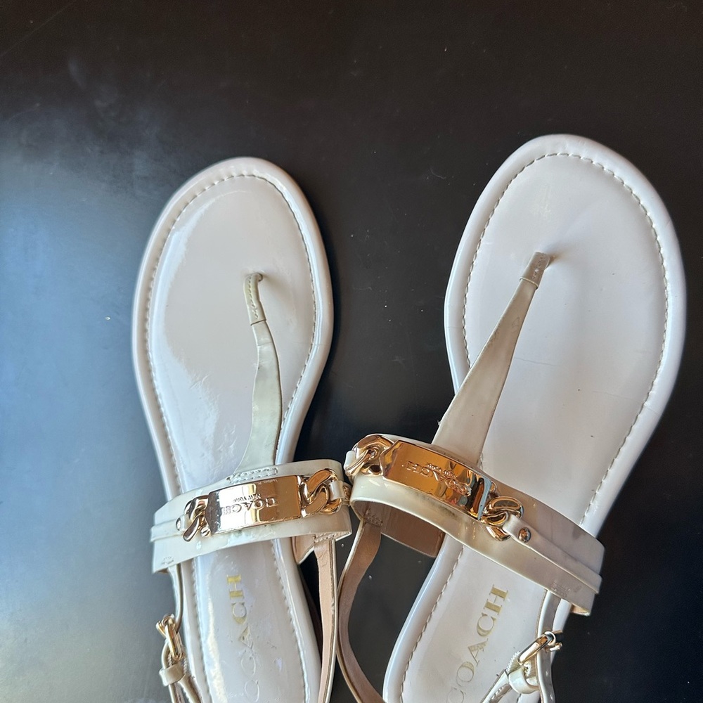 Coach Women's White Sandals